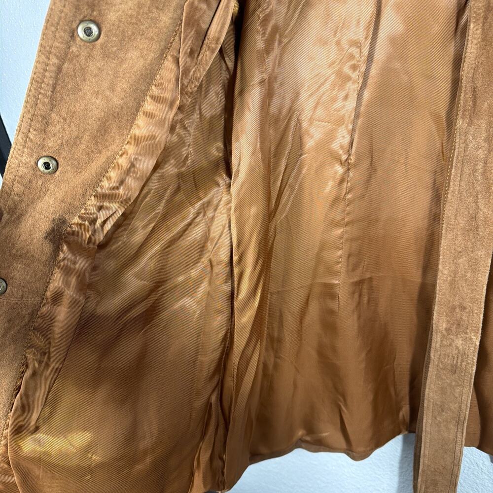 Lucky Brand Woman’s Size XL Brown Suede Leather Jacket Country Vintage Retro - Picture 10 of 11